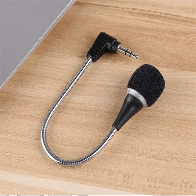 1 шт. Новое поступление мини 3 5 мм Jack Гибкий микрофон для портативных ПК тетрадь