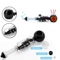premium hand smoke pipe with removable glass bowl dry herb tobacco smoking pipe gadget for men glass water pipe
