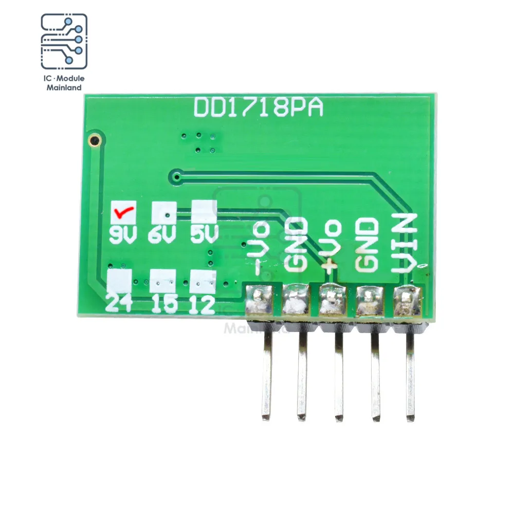 DD1718PA with pins 3-18V turn to positive and negative 5V 6V 9V 12V 15V 24V DC Step Up Boost Converter Power Supply Module