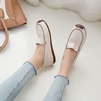 womens spring leather loafersoxfords for women loafers shallowcasualcomfortclassicmedicalharajuku off white pumps flat s