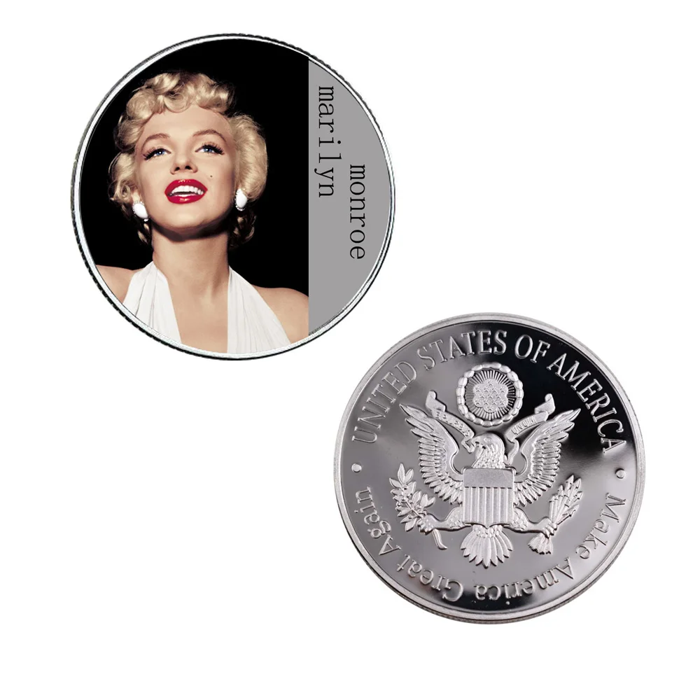 Сувенирная Продукция 999 9 с серебряным покрытием в виде Мэрилин Монро монетка