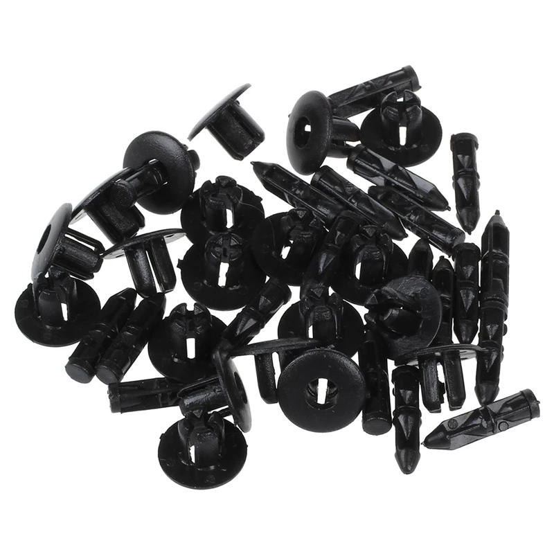 

Hot 20 Pcs 7mm Hole Plastic Push Screw Rivet Fairing Panel Fixings Clips
