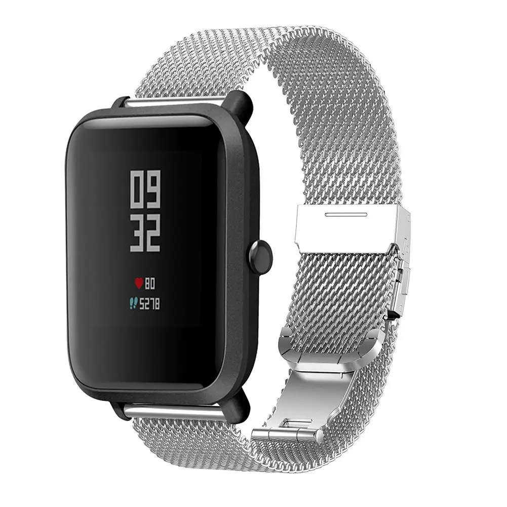 20 мм миланские часы ремешок из нержавеющей кнопки с пряжкой для часов браслет