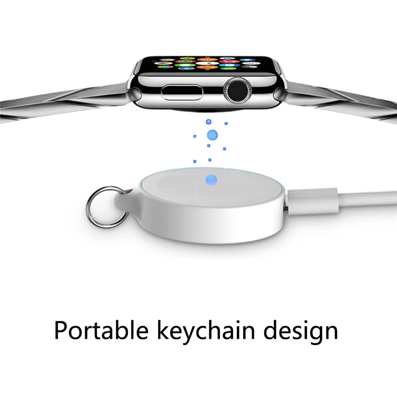 Магнитный брелок для быстрой беспроводной зарядки Apple Watch 2 3 4 44 мм док-станция