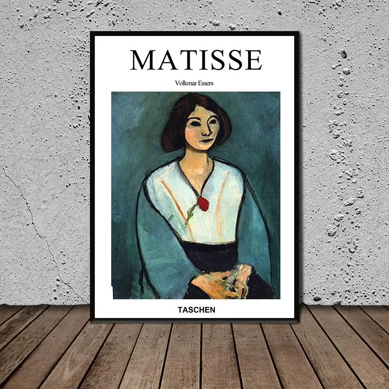 

Nordic Modern Henri Matisse Woman In Green Poster Canvas Painting Poster Print Decor Wall Art Pictures for Living Room Bedroom