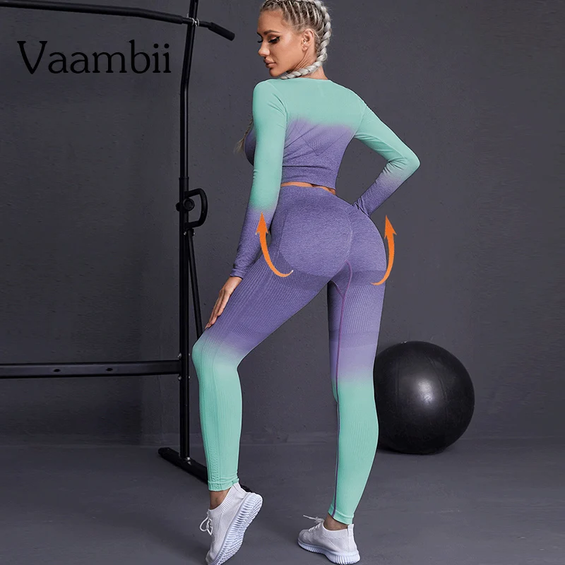 

Tie Dye Sport Outfit For Woman Running Athletic Wear Clothing 2 Piece Gym Yoga Set Women Suit For Fitness Workout Clothes