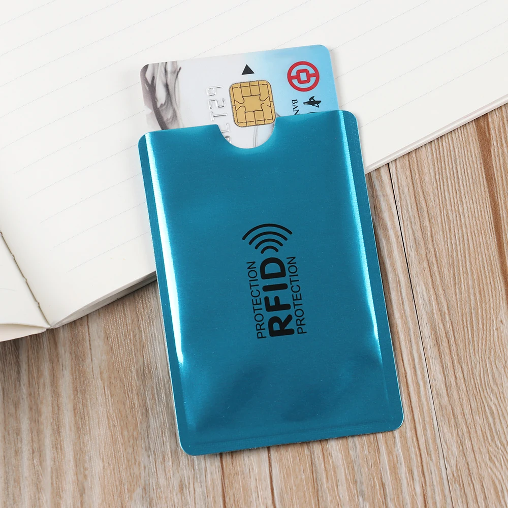 Чехол для банковских карт Алюминиевый 5 шт. с RFID-блокировкой держатель |