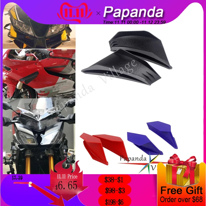 

Суперспорт, скутер, аэродинамическое крыло, универсальный 2 шт., обтекатель, аэродинамический комплект крыла для Ducati Panigale V4/V4S Kawasaki Ninja