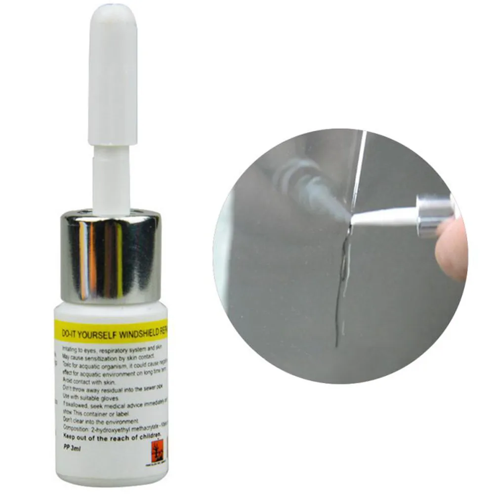 Window Repair Car Windshield Tool Glass Fluid Resin Cure Strips Razor Blade Kit Windscreen Crack |
