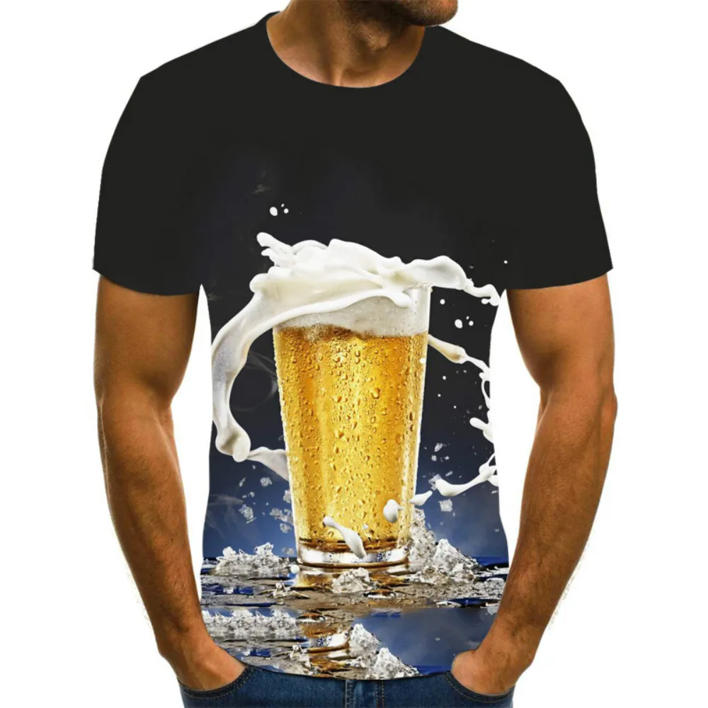 

Men's 3D short-sleeved T-shirt fashion daily O-neck funny 3D printing casual street clothing summer new style