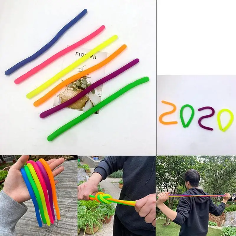 

Tpr Soft Rubber Noodles Elastic Rope Toy Pressure Relief Decompression Vent Artifact Toy Drawstring P4C1