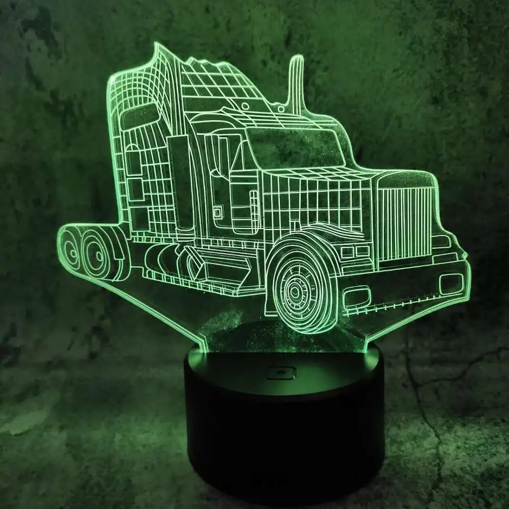 Тракторная 7 меняющихся цветов Светодиодная настольная лампа сенсорный пульт