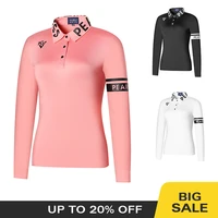 new spring and autumn golf clothing golf womens long sleeved t shirt outdoor leisure sports polo shirt