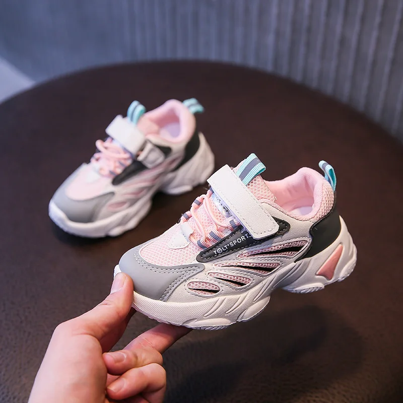 

Girl Boy Sneakers 2021 Spring Child Casual Shoes Breathable Non-Slip Soft Bottom Outdoor Student Kids Sport Shoes