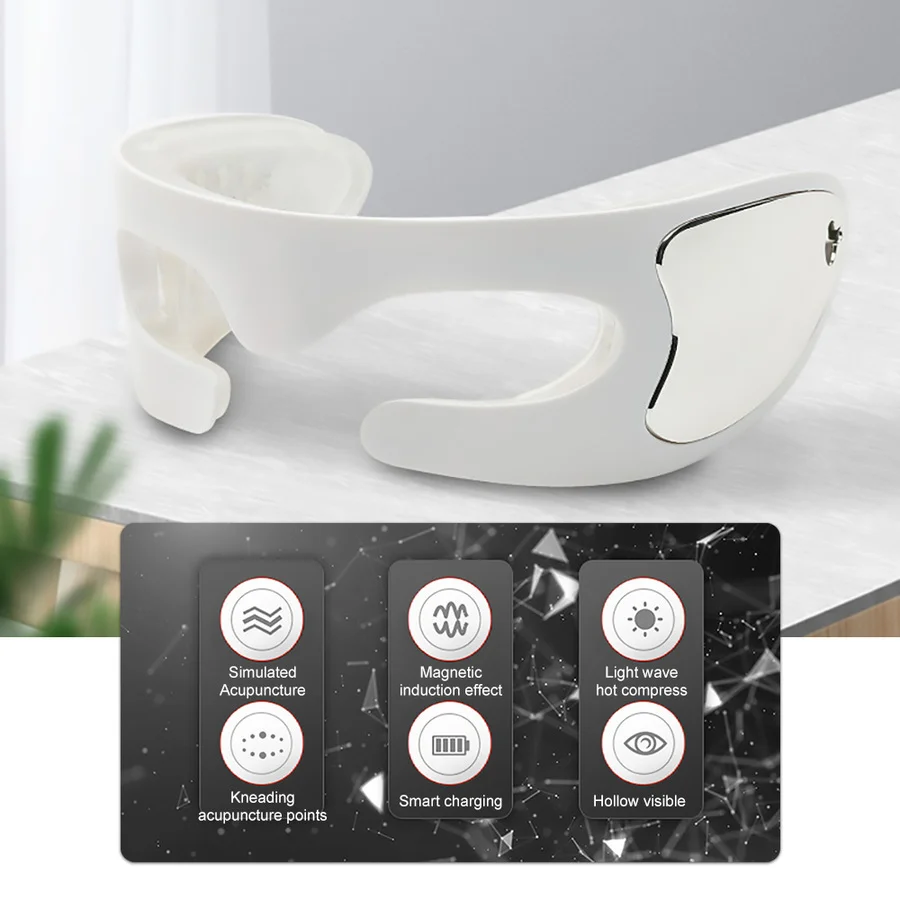 

Electric Eye Massager Anti Wrinkle Led Light Therapy High Frequency Vibratio Hot Compress Eyes Masajeador Beauty Products
