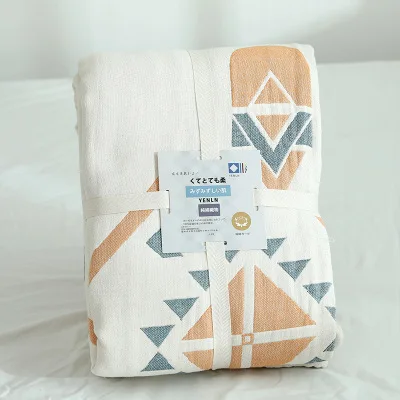 

6 Layer Spring Summer Air Condition Blanket for Bed Office Sofa Towel Quilt Throw Blanket for Adult Student Bedspreads