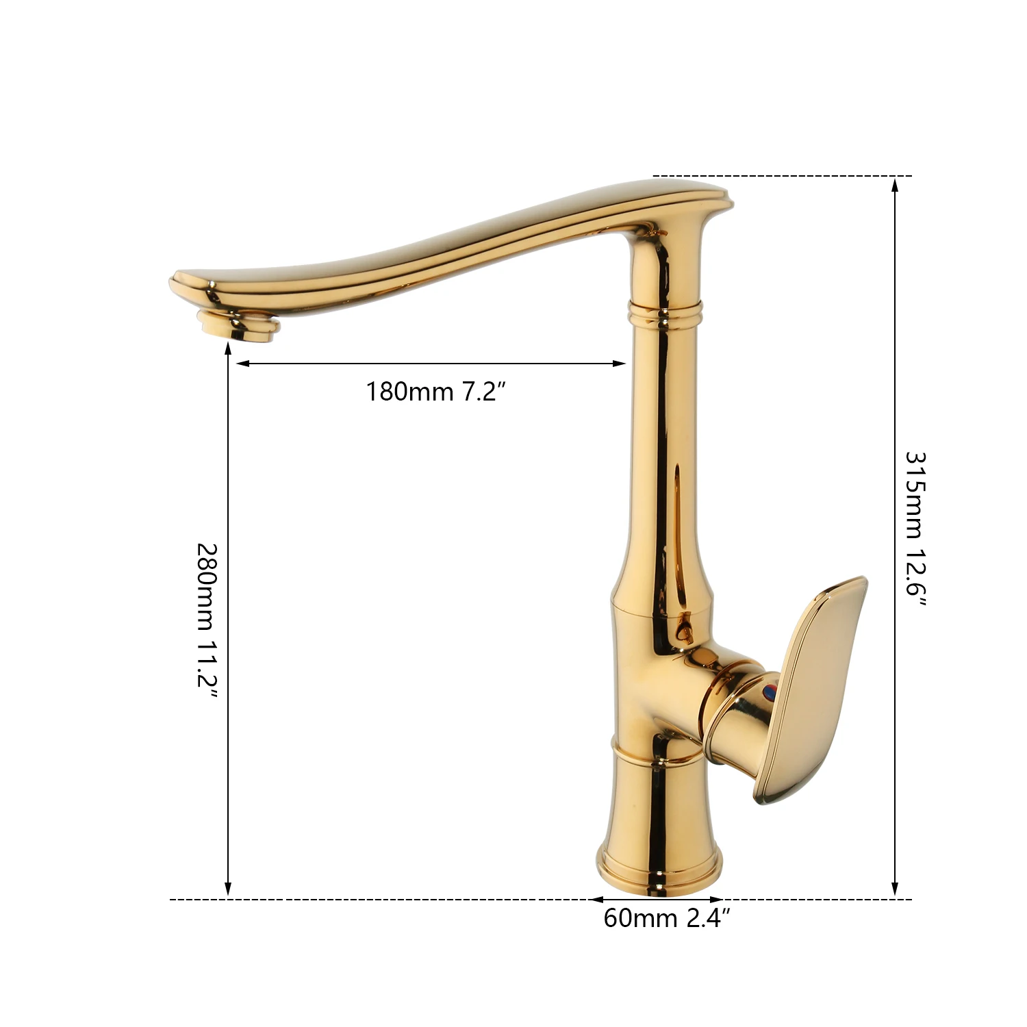 JIENI Golden Plated Kitchen Faucet Gold Brass Swivel Water Mixer Tap Sink Vegetable Washing Basin Brushed | Обустройство дома