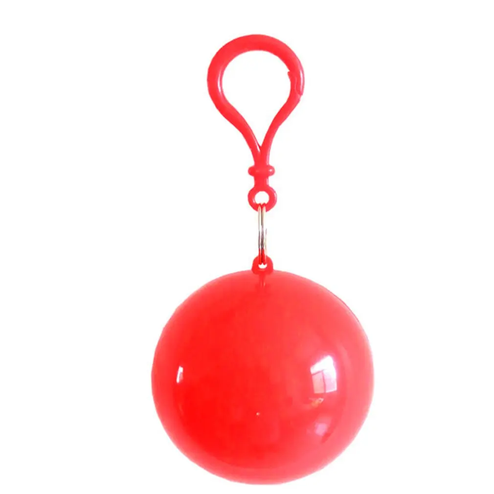 

Unisex Raincoat Disposable Rain Jacket Poncho Rainwear Keyring Ball Practical Portable Disposable Raincoat