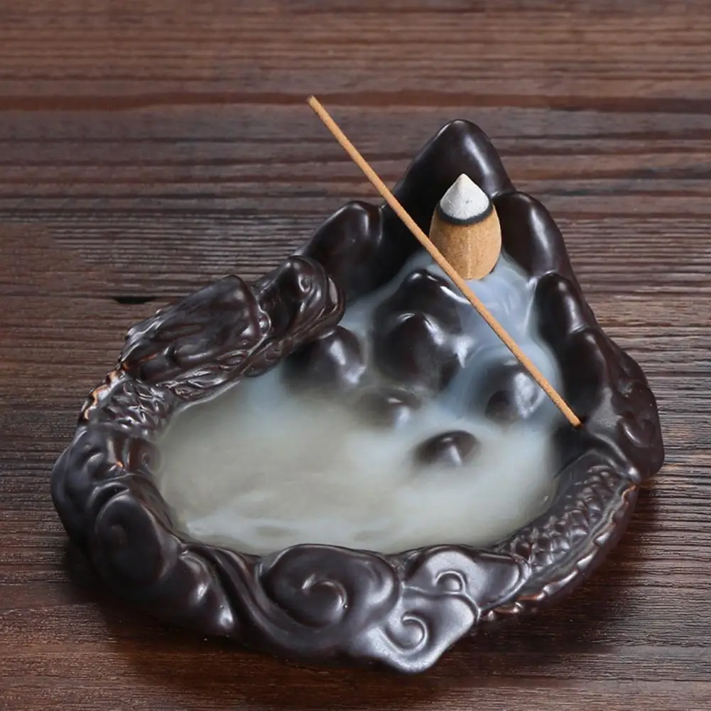 Конусная палочка для благовоний Dragon Backflow держатель ароматизатора с фиолетовым