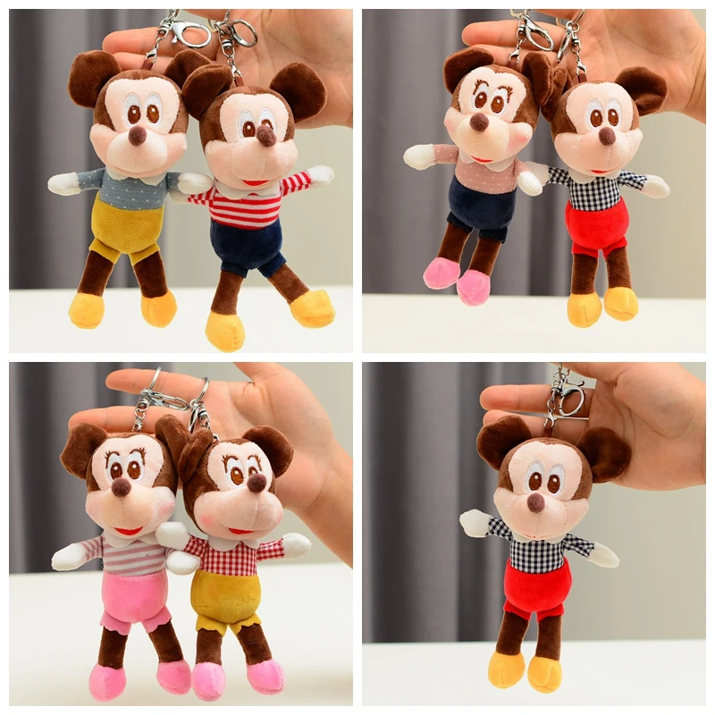 18 см Дисней Микки Минни плюшевые игрушки брелок разная одежда мягкие куклы кулон