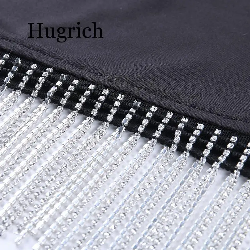 

2020 Woman Sexy Dress Strap Vestidos Sleeveless Bodycon Mini Black Tassel Dress Bottom Length Vintage Side Slit Dress