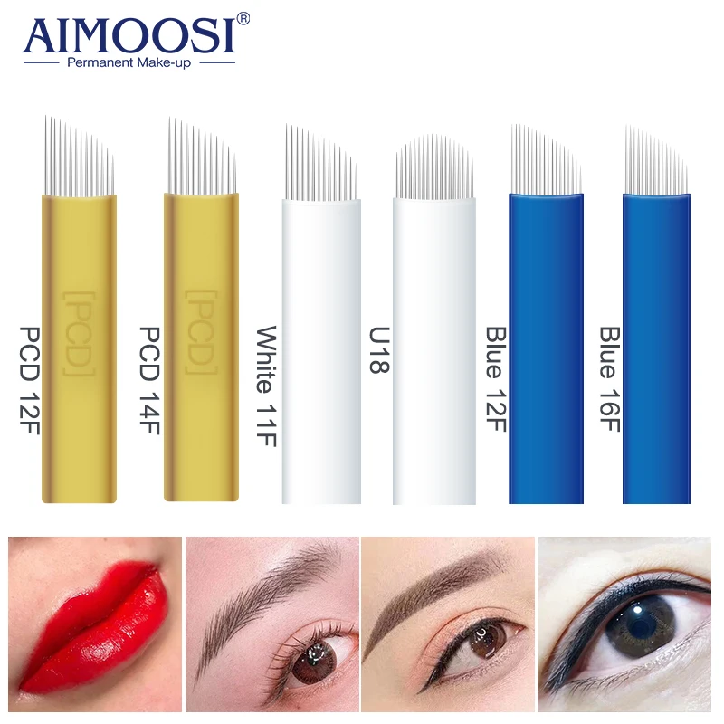 100 шт. иглы для перманентного макияжа 7 21 дюймов|Иглы тату| |