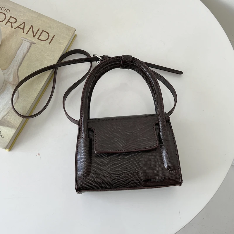 

Cover Women's Bag Women's Mini Handbag Bags 2021 Women's Brand Women's Shoulder Bag Lizard PU Leather Crossbody Bag For Women
