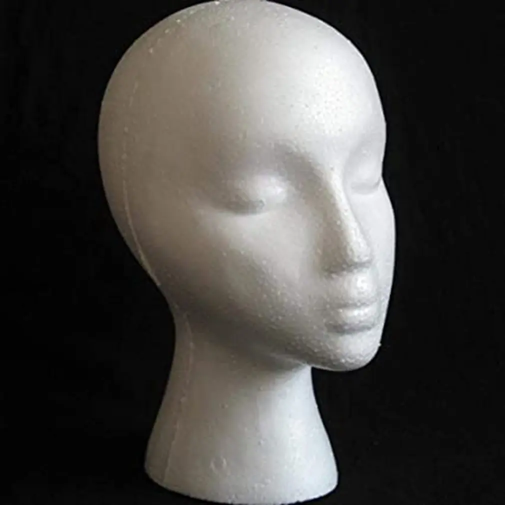 Foam Head Practical Mannequin Head Dummy Head Female Head Model Hat Wig Glasses Convenient Prop Display
