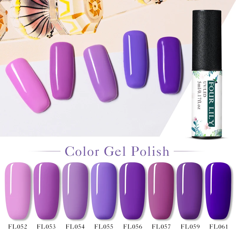 Гель лак для маникюра Four Lily 5 мл|Гель ногтей| |