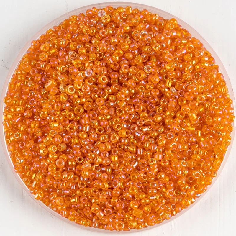 2 мм изысканные оранжевые Хрустальные стеклянные бусины чешский бисер для