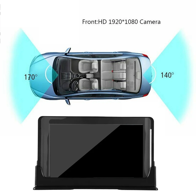 7 дюймов Dash Cam Пресс Экран Видеорегистраторы для автомобилей Камера Dashcam Full HD 1080P