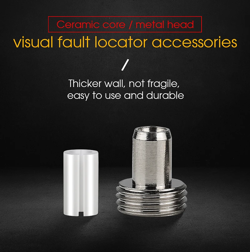 

7mm Fiber Optic Laser Source Metal Ceramic Pipe Joint Visual Fault Locator Ceramic Insert Ceramic Sleeve Free Shipping