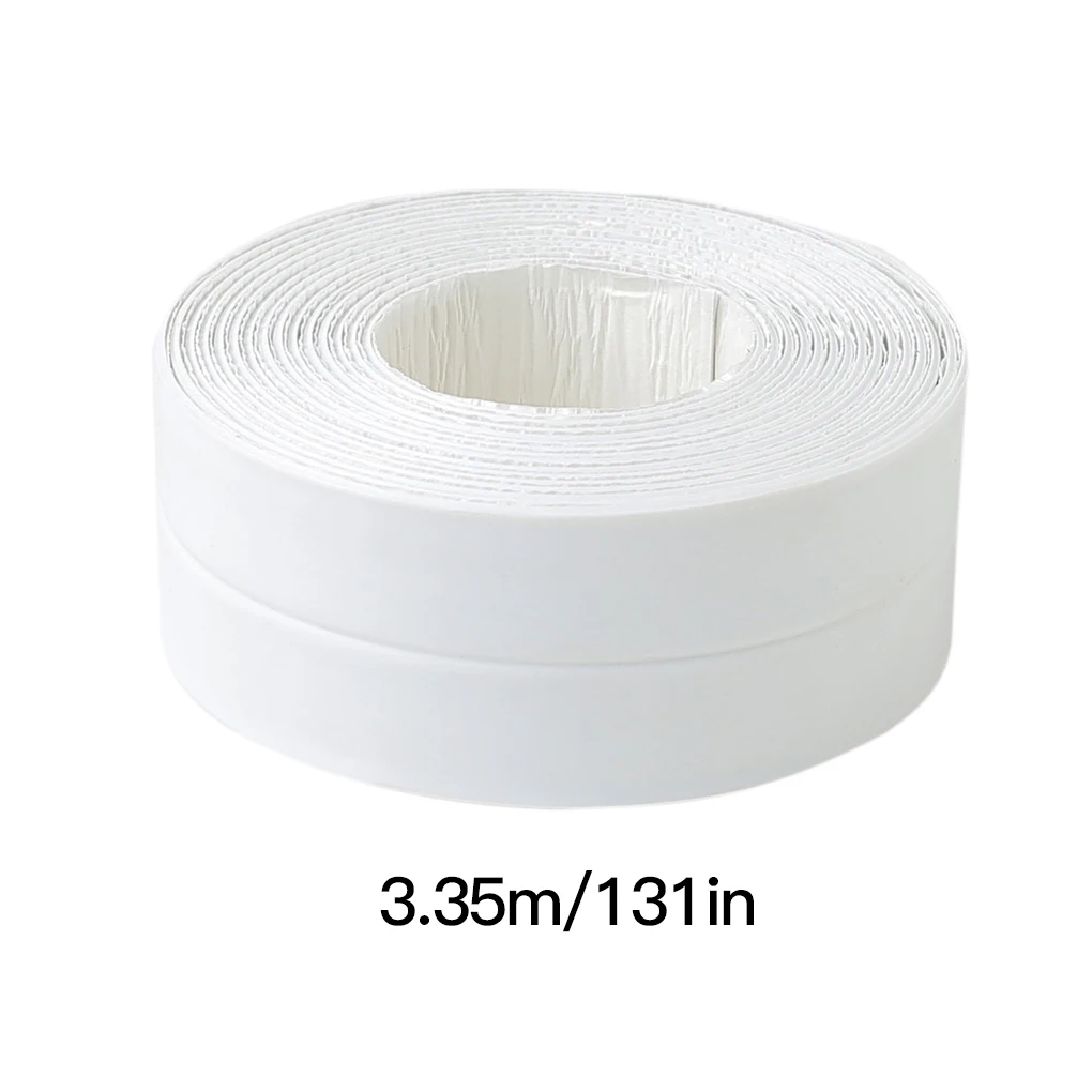 

2pcs PVC Adhesive Tape Durable Use 1 ROLL Kitchen Bathroom Wall Sealing Tape Gadgets Waterproof Mold Proof 3.2mx3.8cm/2.2CM