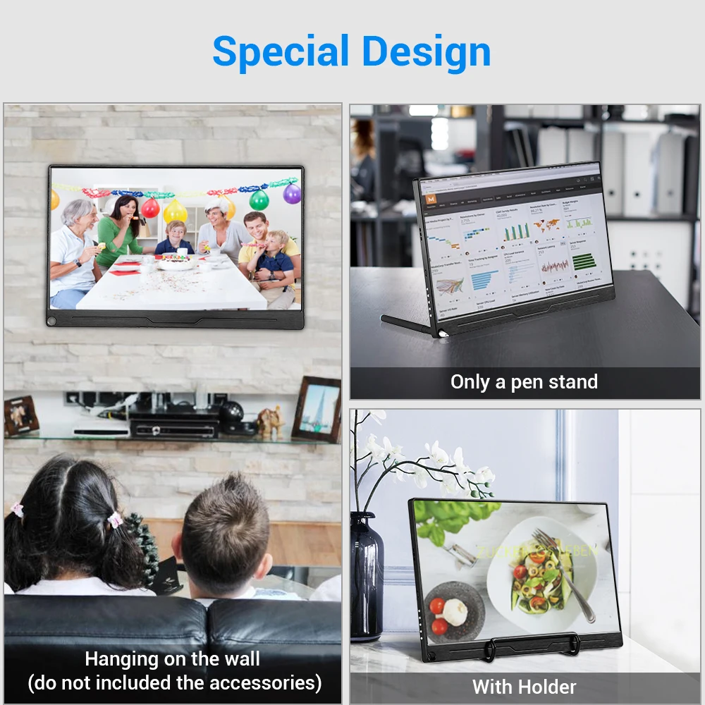 13 3 &quot4 K портативный монитор FHD 3840x2160 ips type C ЖК с HDMI входом встроенный динамик