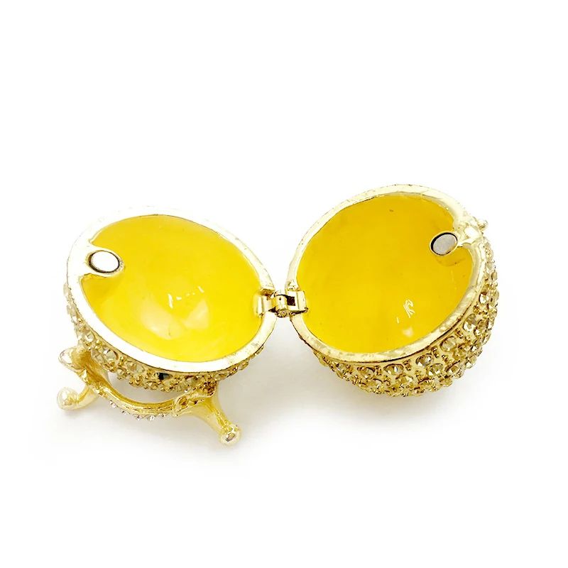 Европейские золотые пасхальные яйца орнамент шкатулка для бижутерии русские