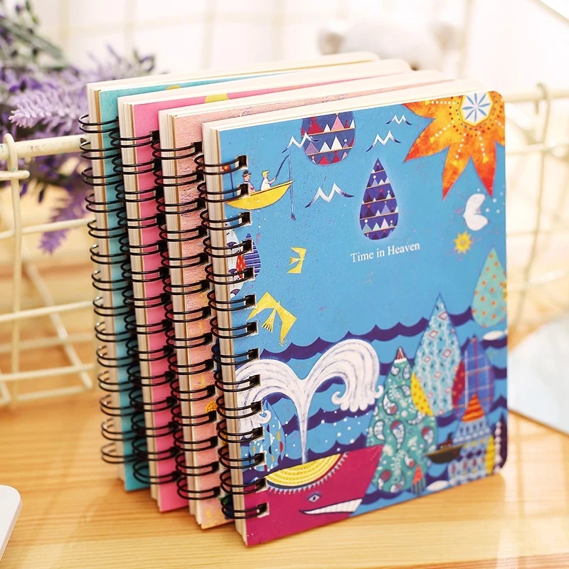 Творческий Caartoon небольшие катушки записная книжка со спиральной пружиной милые