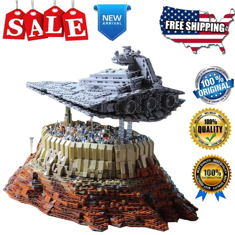 Новый Lepinglys звезда игрушки Звездных войн Lepinlys MOC 18916 Эмпайр более Jedha город