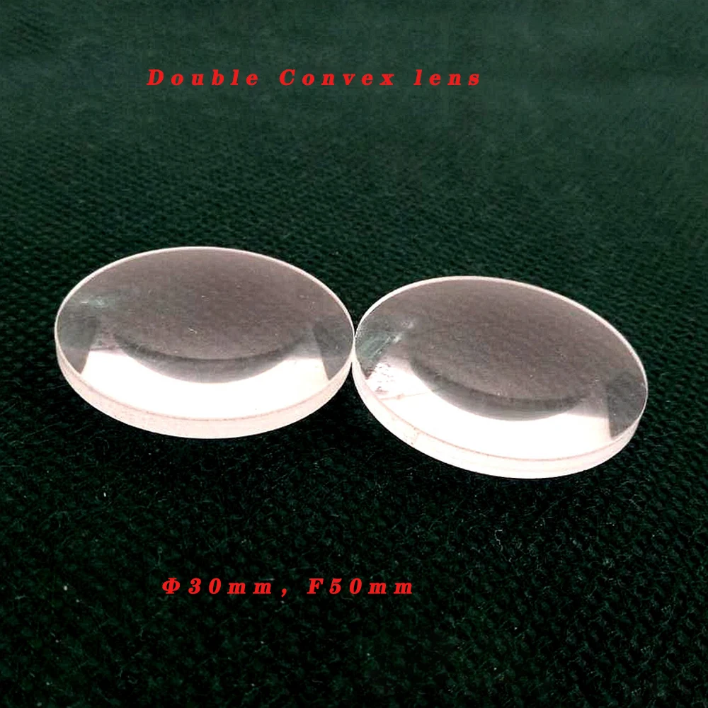 Оптическая линза биконвекс диаметр 30 мм местная длина 50 самодельная Крышка для
