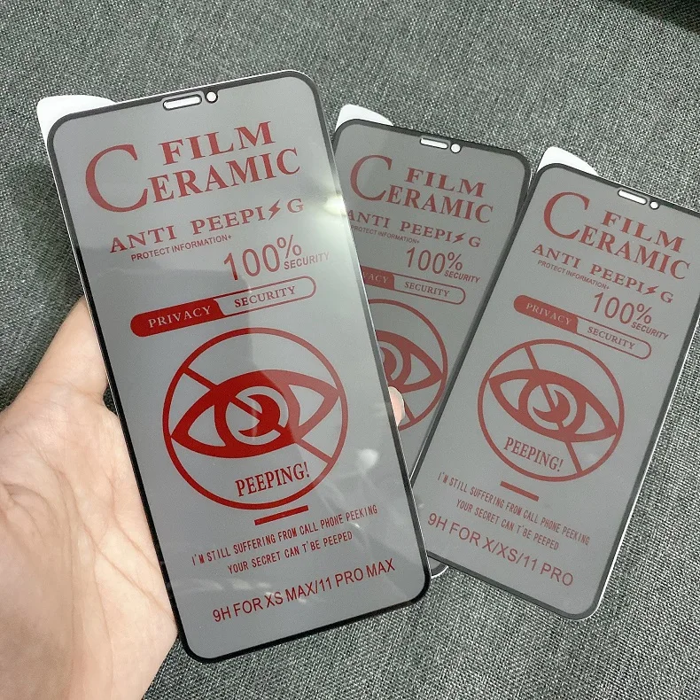 Soft Ceramics Antispy Protective Film For iPhone 14 13 12 Pro Max Screen Protector iPhone 11 X XS XR 7 8 Plus SE2 Privacy Glass