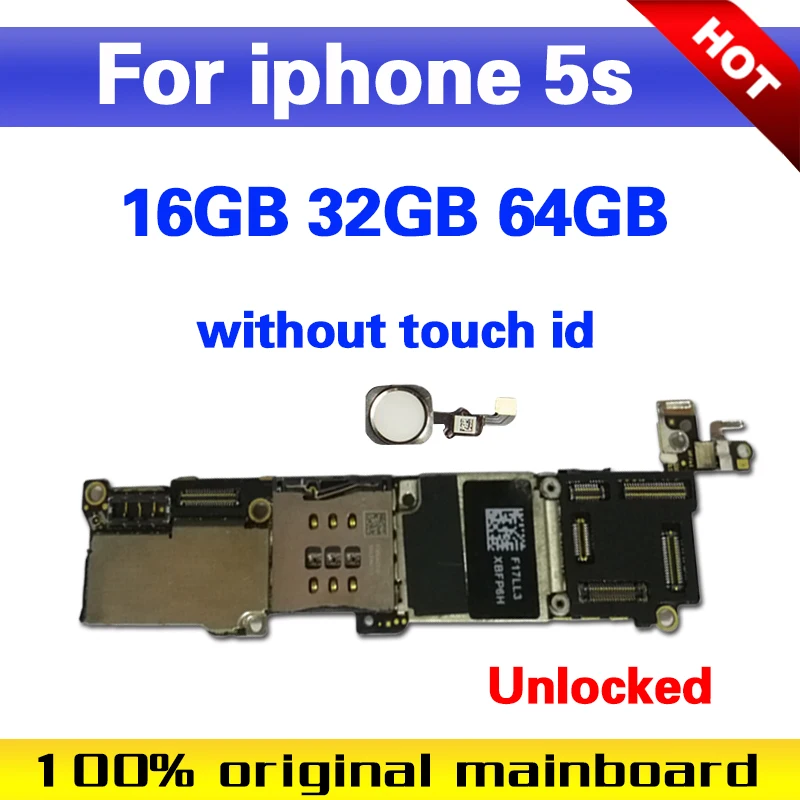 16 ГБ 32 64 материнская плата с/без сенсорного ID для iphone 5S разблокированная IOS