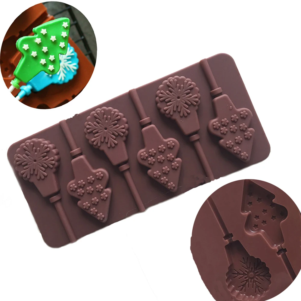 Рождественская елка силиконовая форма для леденцов шоколадная Форма 3D ручной