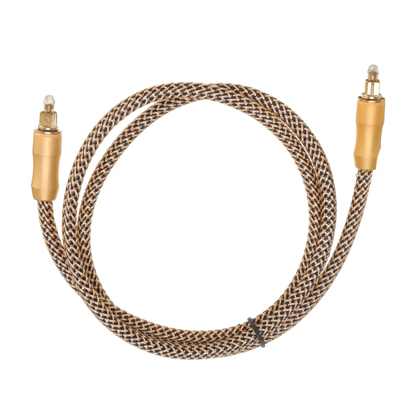 Золотистый/серебристый аудиокабель цифровой оптический SPDIF провод для Toslink к