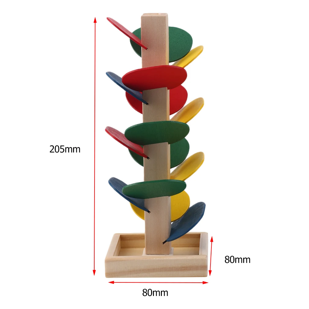 

Unique Wooden Tree Leaves Blocks Marble Ball Run Track Game Toy for Baby Kids Children Intelligence Educational Toy