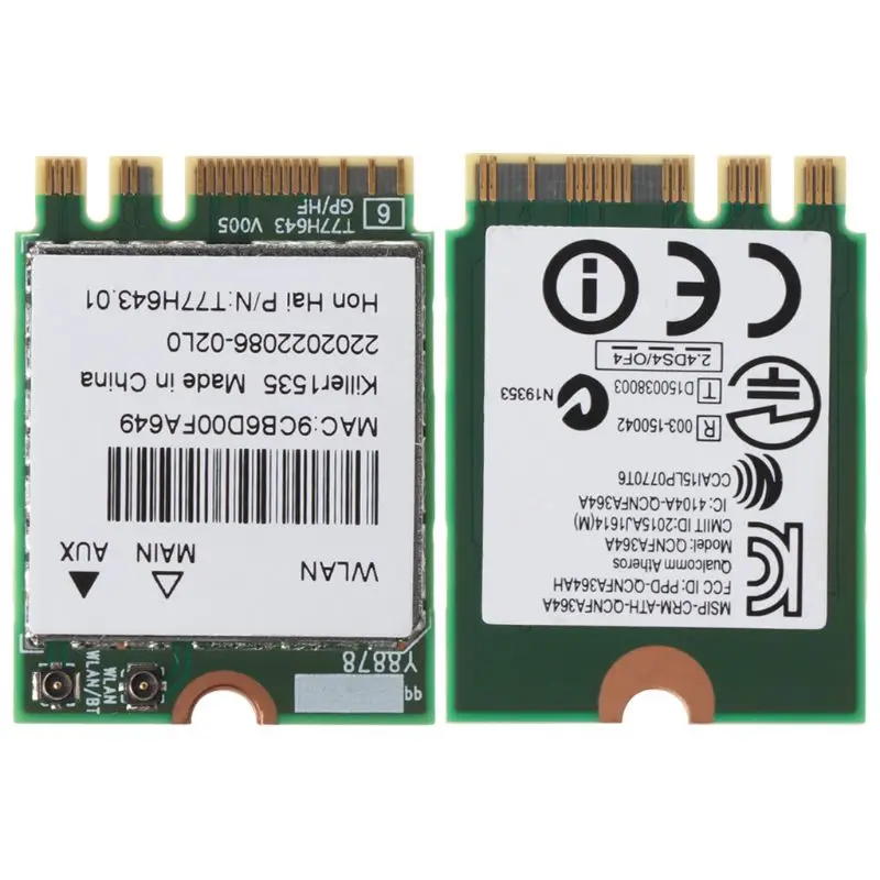 Killer 1535 1525 QCNFA364A AC M.2 wifi карта адаптер для MSI GT72/GS60 Dell|Компьютерные кабели и разъемы| |
