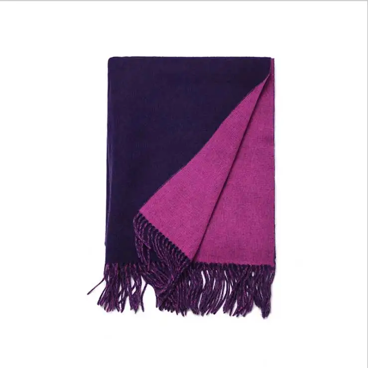 CAVME Double Color Woolen Long Scarf Winter Fashion Wool Scarves for Ladies Couples Patchwork Gift for CUSTOM LETTERS 70*20cm - Цвет: CAVME 1