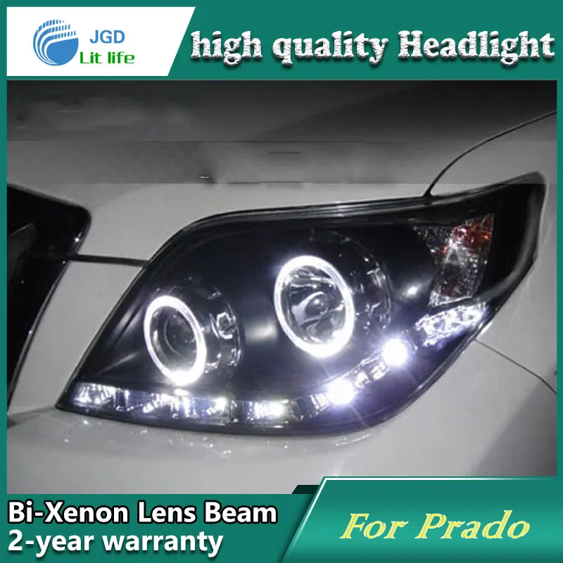 Стайлинг автомобиля чехол для передней фары Toyota Prado 2009-2012 светодиодные линзы ДХО