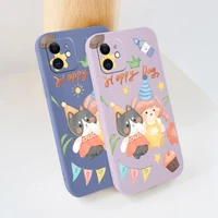 happy kitten phone case for iphone 12 pro max mini 11 pro max x xr xs max se2020 8 8plus 7 7plus 6 6s plus silicone cover