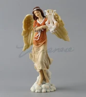 creative fighting angel elastic seven stringed harp girl home decoration export home accessories factory sculpture