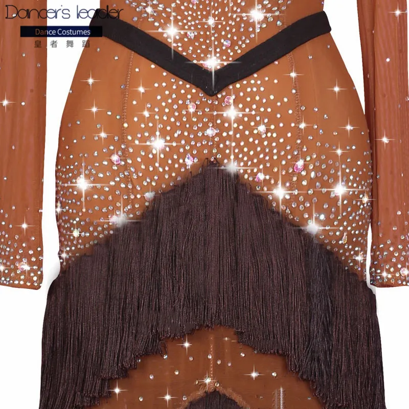 

2020 new latin dance competition clothing high-end performance clothing dark-skinned performance clothing women custom