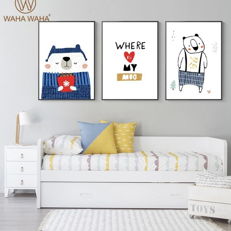

Pictures for Home Design Canvas Painting Decorations for Home Wall Art Cartoon Unframed Pastoral CN(Origin) Posters